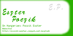 eszter poczik business card